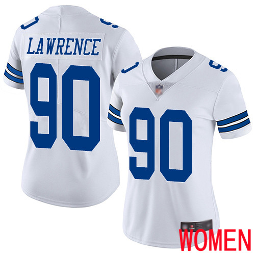 Women Dallas Cowboys Limited White DeMarcus Lawrence Road #90 Vapor Untouchable NFL Jersey->women nfl jersey->Women Jersey